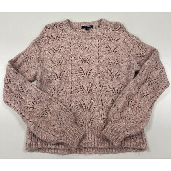 American Eagle Outfitters Sweaters - Women's American Eagle Light Pink Knit Sweater Cropped Fit, Small